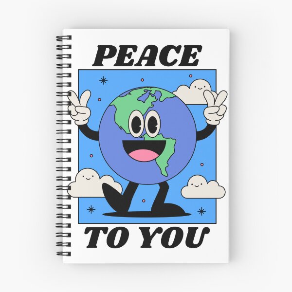 Item preview, Peace to you - upbeat, cute cartoon tee designed and sold by ProllyWright.