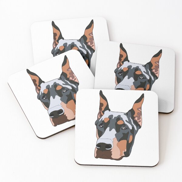 Item preview, Copy of Copy of Doberman face with cropped ears designed and sold by LeahcarsArt.