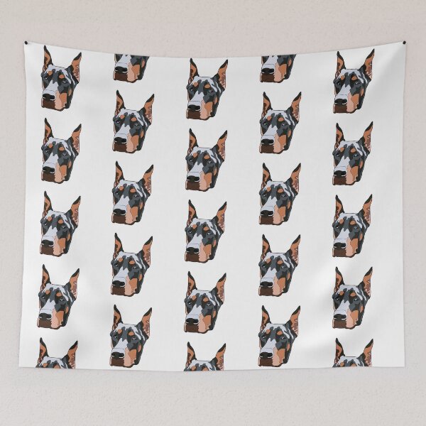 Item preview, Copy of Copy of Doberman face with cropped ears designed and sold by LeahcarsArt.