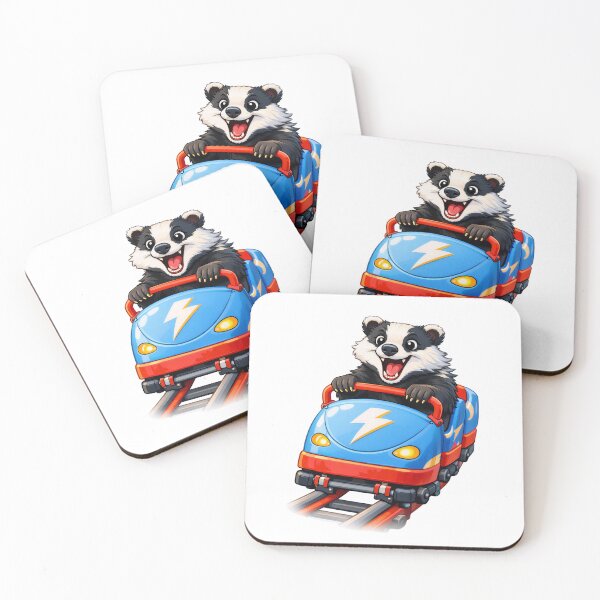 Item preview, Badger on a Rollercoaster designed and sold by TenderPawStudio.