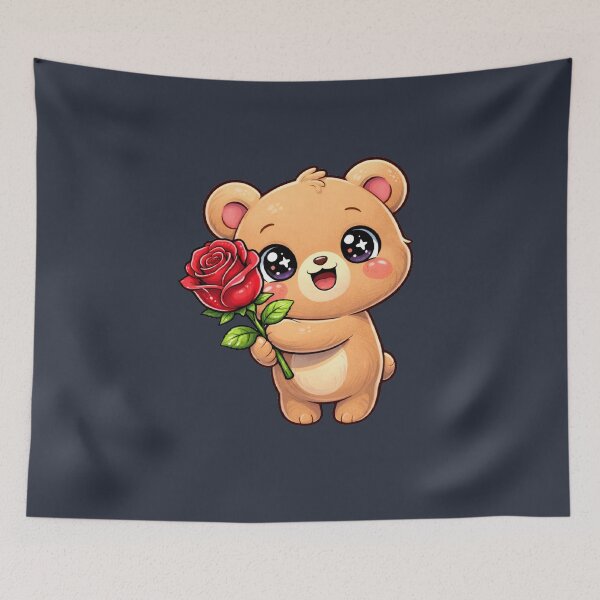 Item preview, Cute Teddy with Rose – Rose Day & Teddy Day Valentine Love designed and sold by Shtex.