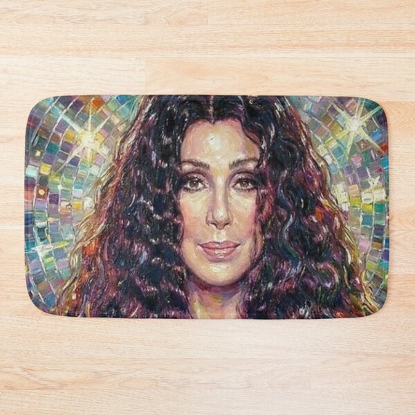 Item preview, Oil Painting of Cher Holding a Disco Ball designed and sold by MattBStickers.