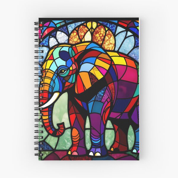 Item preview, Stained Glass Elephant designed and sold by ChanceTwoArt.