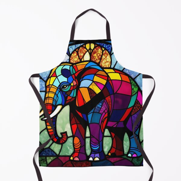 Item preview, Stained Glass Elephant designed and sold by ChanceTwoArt.