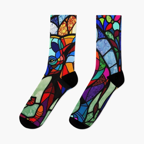 Item preview, Stained Glass Elephant designed and sold by ChanceTwoArt.