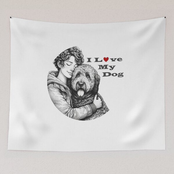 Item preview, I Love my Dog designed and sold by ArtGreg.