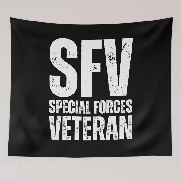 Item preview, SFV Special Forces Veteran – Bold Distressed Military Design Honoring Elite U.S. Veterans White Lettering designed and sold by GFamilyC.