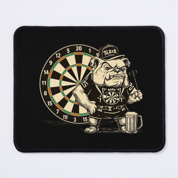 Item preview, No Mercy Darts – Bulldog on the Oche designed and sold by GreennieArt.