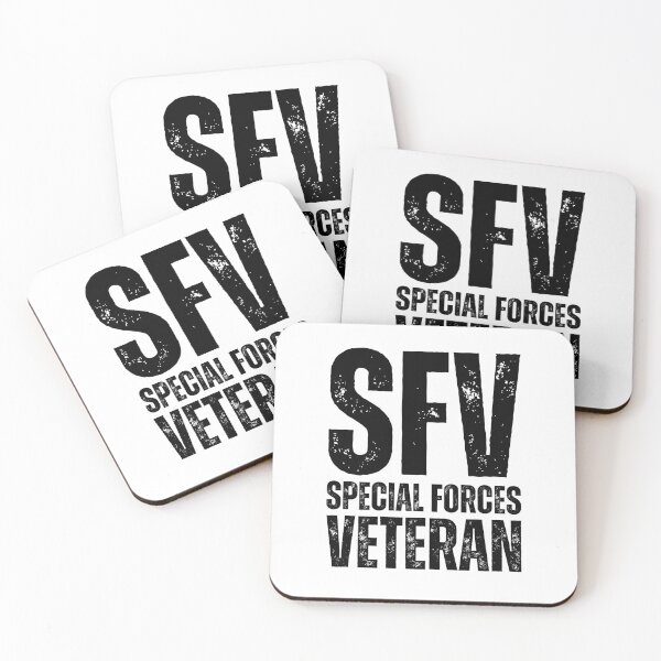 Item preview, SFV Special Forces Veteran – Bold Distressed Military Design Honoring Elite U.S. Veterans Black Lettering designed and sold by GFamilyC.
