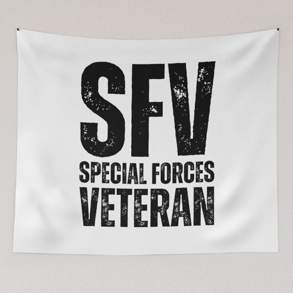 Item preview, SFV Special Forces Veteran – Bold Distressed Military Design Honoring Elite U.S. Veterans Black Lettering designed and sold by GFamilyC.