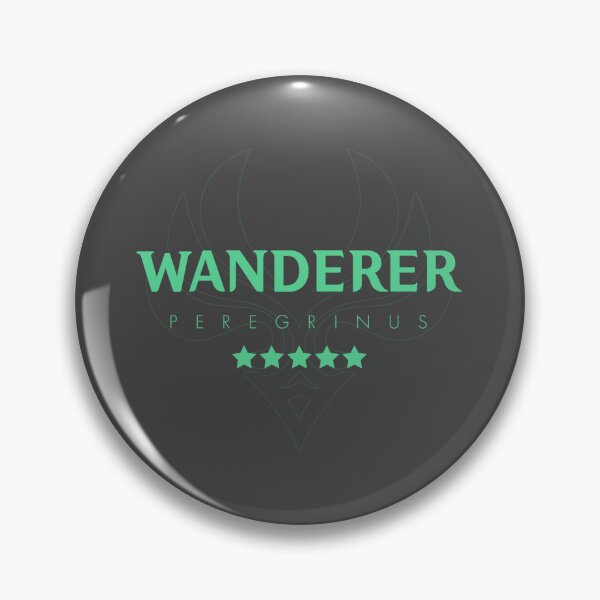 Item preview, Genshin Wanderer Nameplate designed and sold by NeonSunsetMedia.