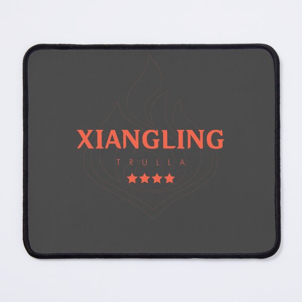 Item preview, Genshin Xiangling Nameplate designed and sold by NeonSunsetMedia.