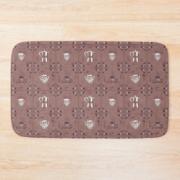 Item preview, Mocha Mousse Coffee Story Tile Pattern designed and sold by LoveAlways-AEP.