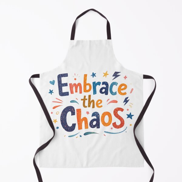 Aperçu de l'œuvre Typographie « Embrasse le chaos » – Citation inspirante et expressive créée et vendue par Art Italiano.