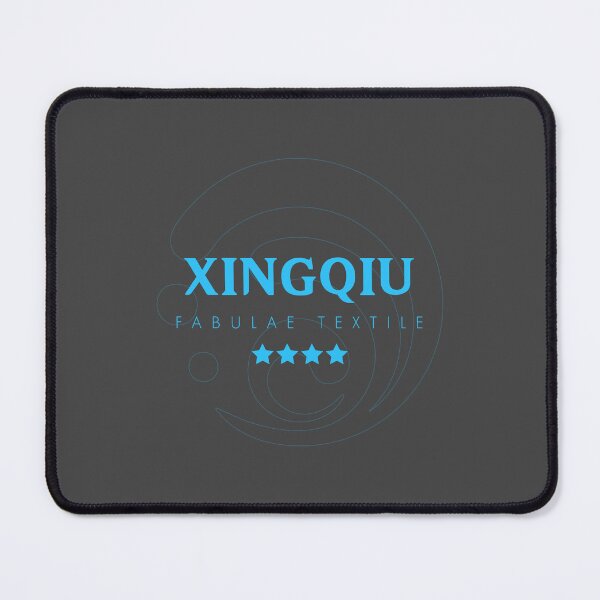 Item preview, Genshin Xingqiu Nameplate designed and sold by NeonSunsetMedia.