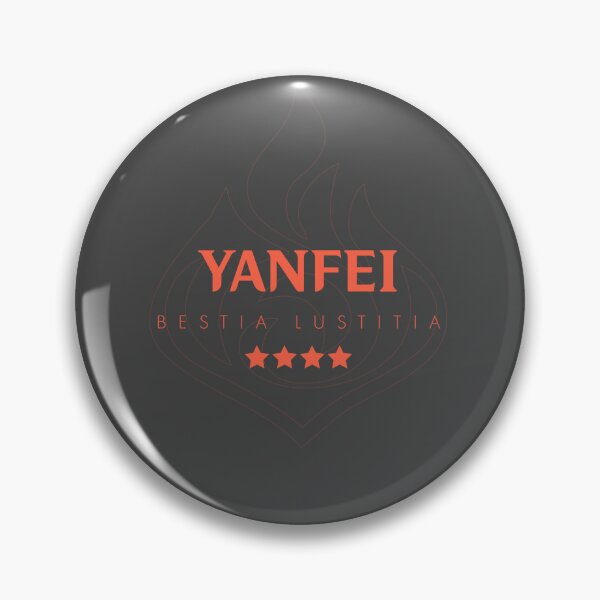 Item preview, Genshin Yanfei Nameplate designed and sold by NeonSunsetMedia.