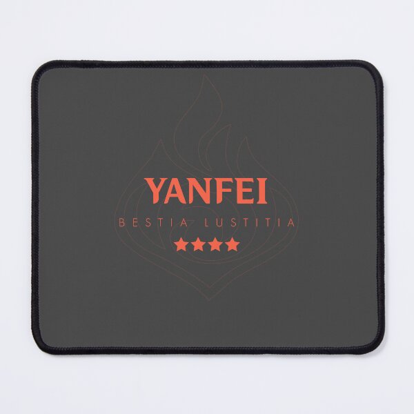 Item preview, Genshin Yanfei Nameplate designed and sold by NeonSunsetMedia.