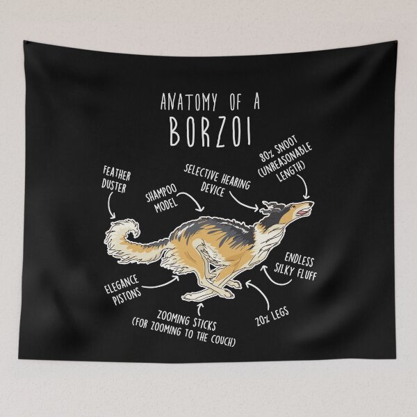 Item preview, Gold Sable Borzoi Dog Anatomy designed and sold by Clara Hollins.
