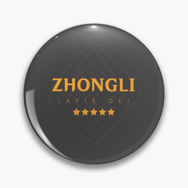Item preview, Genshin Zhongli Nameplate designed and sold by NeonSunsetMedia.