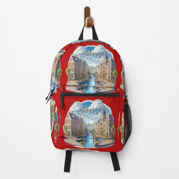 Item preview, Belgium Medieval Castle Cute 3D Label – Elegant European Fortress with Belgian Flag , designed and sold by PaintMeWorld.
