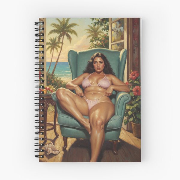 Item preview, big beautiful  women  latin lady chulling at the beach designed and sold by Chubby Chase.