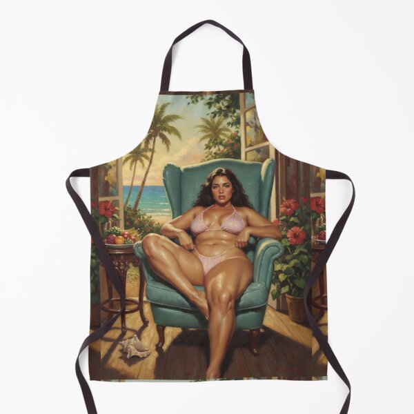 Item preview, big beautiful women latin lady chulling at the beach designed and sold by Chubby Chase.