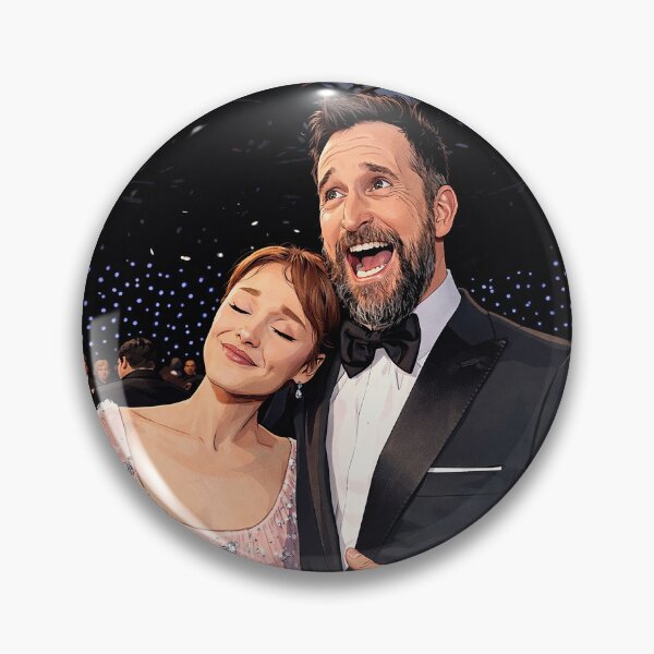 Item preview, Noah Wyle and Ariana having fun and laughing (fan art) designed and sold by PopCultureAndStuff.