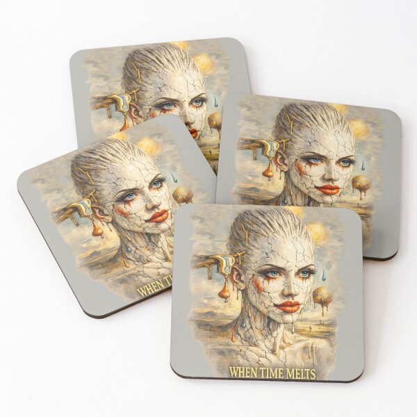 Item preview, When Time melts.  Woman portrait surreal art  designed and sold by Natart1004.