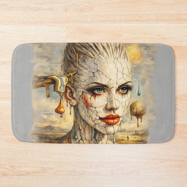 Item preview, When Time melts.  Woman portrait surreal art  designed and sold by Natart1004.