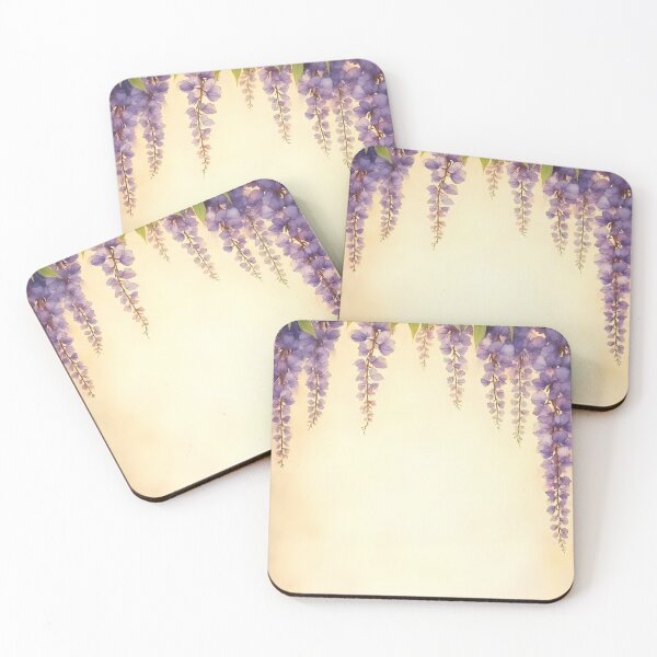 Item preview, Antique Wisteria Dreams – Purple Watercolor on Aged Paper designed and sold by EmeraldeaArt.