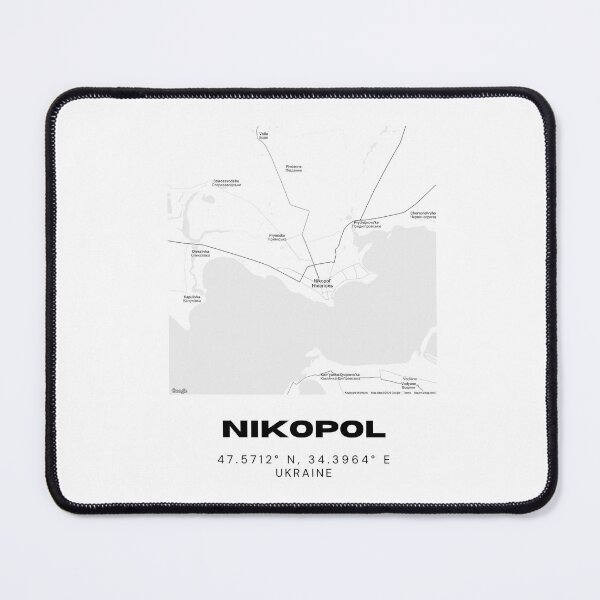 Item preview, Nikopol Ukraine Map Print | Coordinates Minimalist City Wall Art designed and sold by RM-Journey.