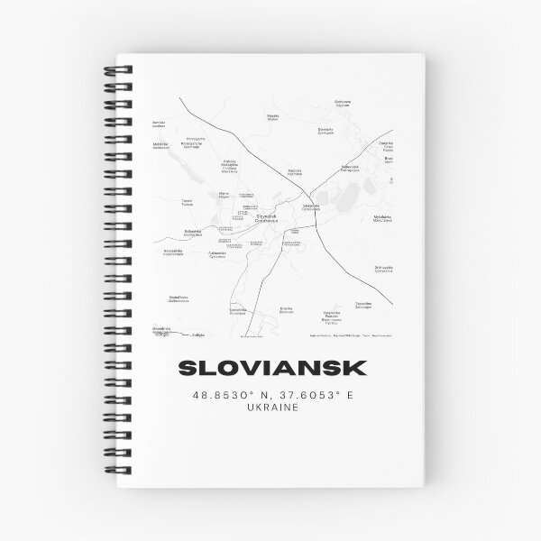 Item preview, Sloviansk Ukraine Map Print | Coordinates Minimalist City Wall Art designed and sold by RM-Journey.