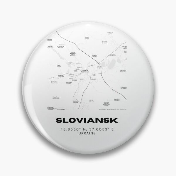 Item preview, Sloviansk Ukraine Map Print | Coordinates Minimalist City Wall Art designed and sold by RM-Journey.
