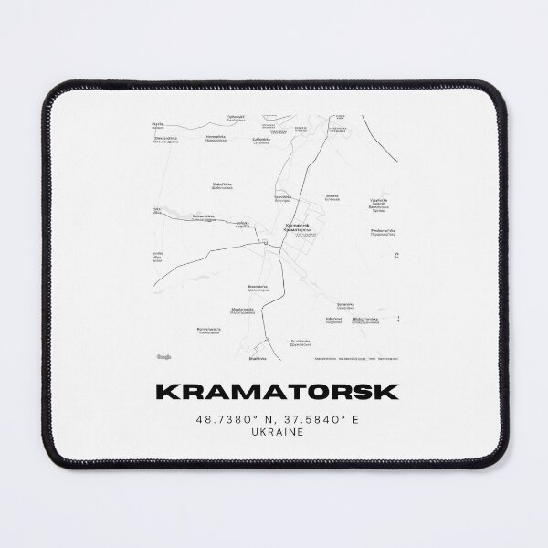 Item preview, Kramatorsk Ukraine Map Print | Coordinates Minimalist City Wall Art designed and sold by RM-Journey.