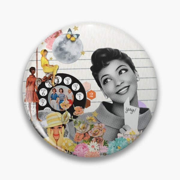 Item preview, Retro Crafty Girl Collage Illustration designed and sold by The-Reset-Girl.