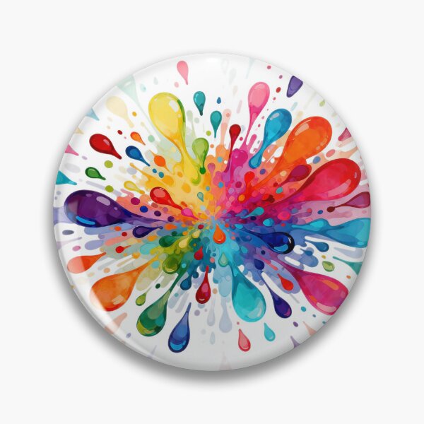 Item preview, Bright multi-colored splash, beautiful mood, big and small drops on white background designed and sold by wizard-work.