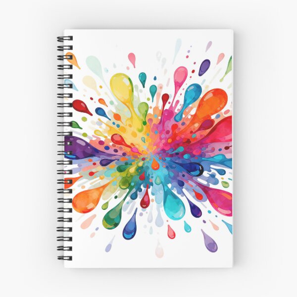 Item preview, Bright multi-colored splash, beautiful mood, big and small drops on white background designed and sold by wizard-work.