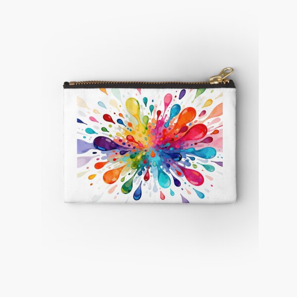 Item preview, Bright multi-colored splash, beautiful mood, big and small drops on white background designed and sold by wizard-work.