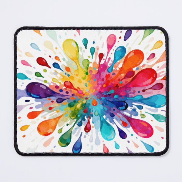 Item preview, Bright multi-colored splash, beautiful mood, big and small drops on white background designed and sold by wizard-work.