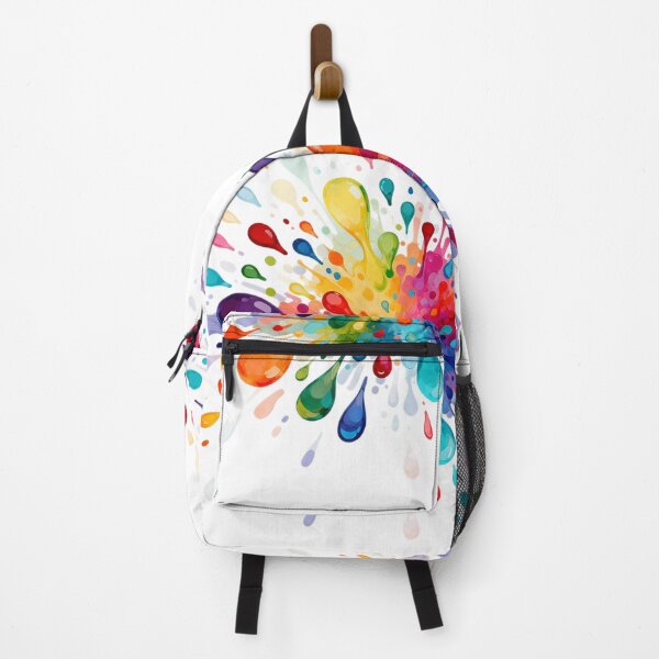 Item preview, Bright multi-colored splash, beautiful mood, big and small drops on white background designed and sold by wizard-work.