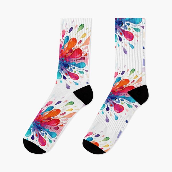 Item preview, Bright multi-colored splash, beautiful mood, big and small drops on white background designed and sold by wizard-work.