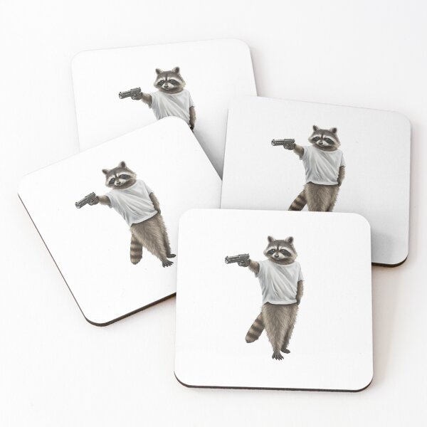 Item preview, Cool Raccoon Holding a Pistol Streetwear designed and sold by TeeARTHY.