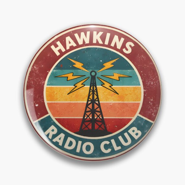 Item preview, Retro Radio Club Emblem - Vintage Radio & Signal Tower Design designed and sold by ExpertEsche.
