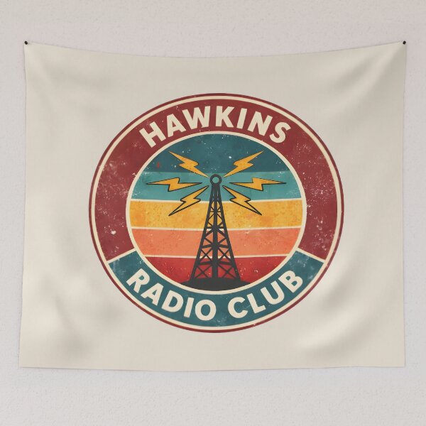Item preview, Retro Radio Club Emblem - Vintage Radio & Signal Tower Design designed and sold by ExpertEsche.