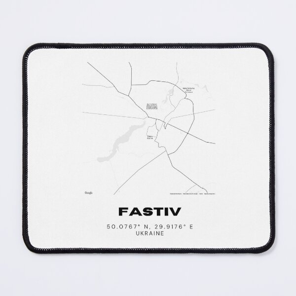 Item preview, Fastiv Ukraine Map Print | Coordinates Minimalist City Wall Art designed and sold by RM-Journey.