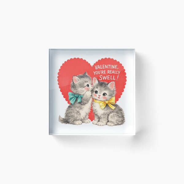 Item preview, Vintage Kittens You're Really Swell Retro Valentine designed and sold by cafesh0p.