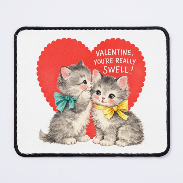 Item preview, Vintage Kittens You're Really Swell Retro Valentine designed and sold by cafesh0p.