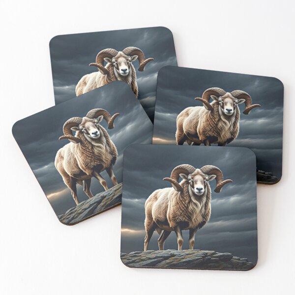 Item preview, Fierce Red Ram – Power, Strength & Determination designed and sold by PawPrintedArt.