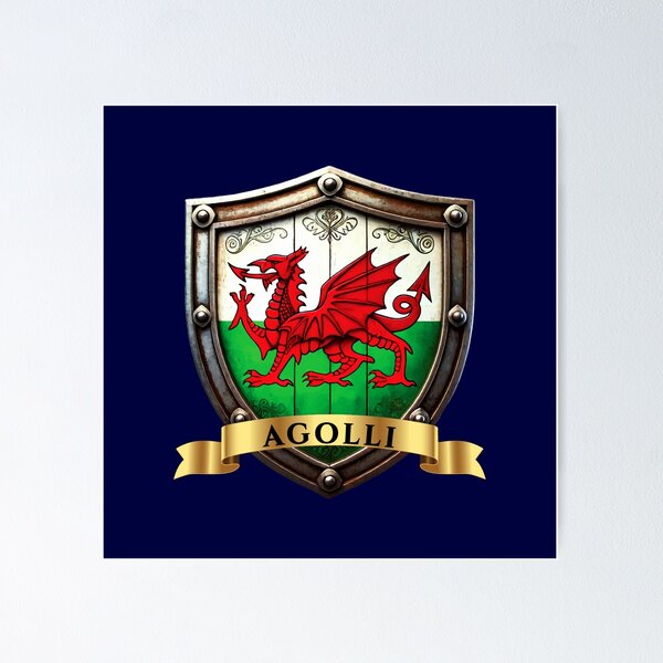 Item preview, Agolli Welsh Heritage Crest Shield designed and sold by Highlandkings.