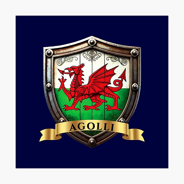 Item preview, Agolli Welsh Heritage Crest Shield designed and sold by Highlandkings.